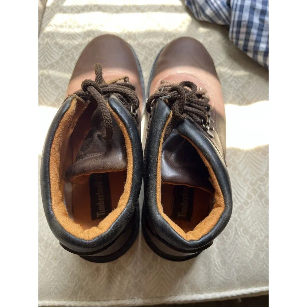Vintage Timberland Brown Leather Hiking Work Boots Men’s Size 8.5.